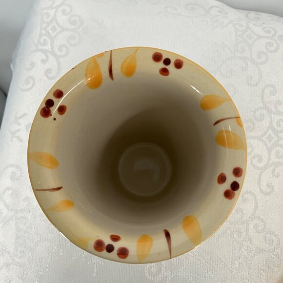 Temptations Old World 16oz Travel Mug Lid Yellow Floral Design - Picture 4 of 6